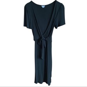 Ann Taylor Classic Black Wrap Top Dress